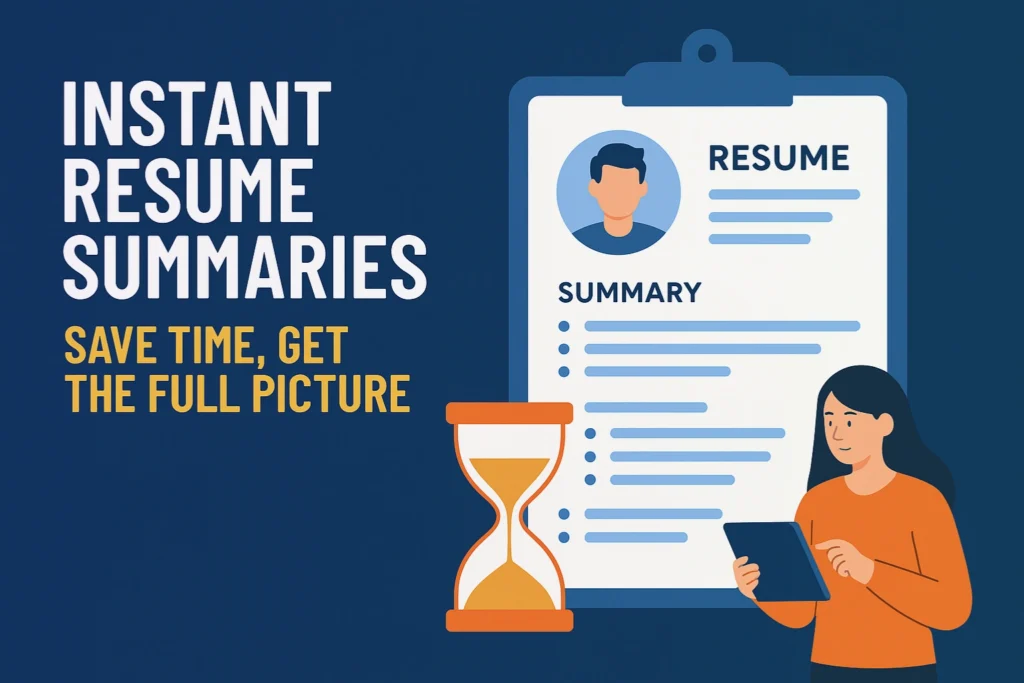 Instant Resume Summaries - Save Time and Get The Full Picture Instant Resume Summaries - Save Time and Get The Full Picture